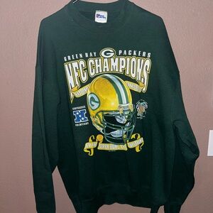 Vintage 90s Green Bay Packers  Sweatshirt Spellout Green Bay XXL Men Champion